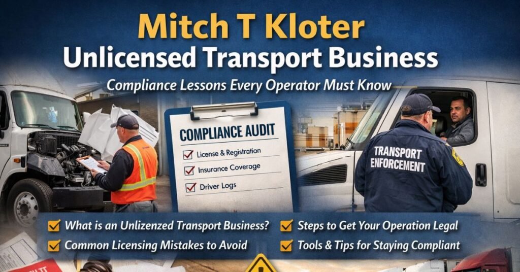 Mitch T Kloter Unlicensed Transport Business: A Deep-Dive Into What It Means, Why It Matters, and How to Protect Yourself