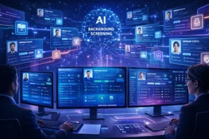 Turn Technology AI-powered background screening platform analyzing candidate profiles for high-volume hiring